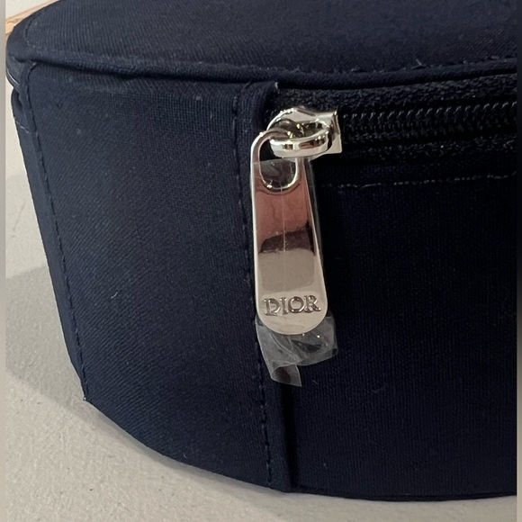 Brand New DIOR Vanity Pouch Makeup Zip Case Mirror Navy Travel NEW - Picture 4 of 11